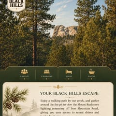 Grizzly Bear Creek- Mt Rushmore Views- w/ Hot tub